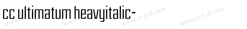 cc ultimatum heavyitalic字体转换